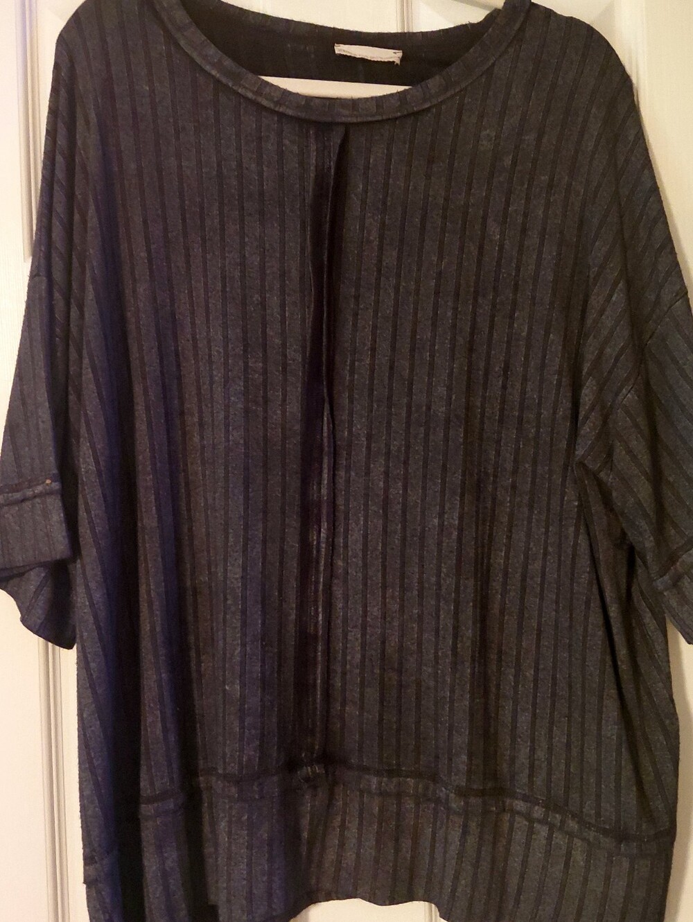 Zenana Outfitters Dark Navy Ribbed Pullover Tunic